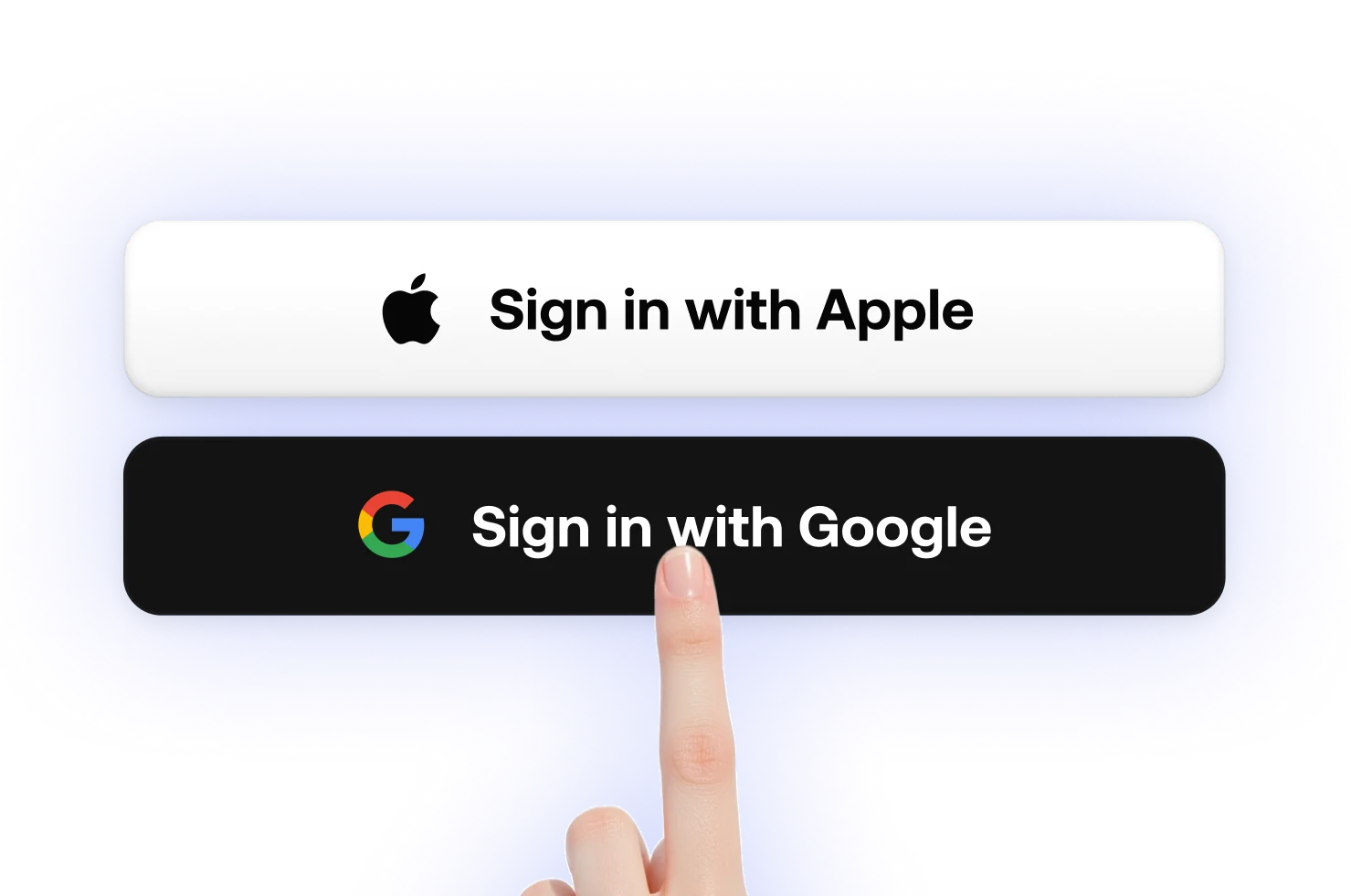 create an account in an instant — in-app preview